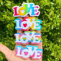 Beautiful rainbow LOVE snap clips!