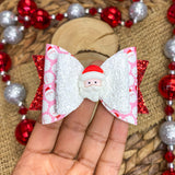 Sweet pink Santa bows!