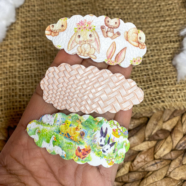 Sweet Easter snap clips in lots of cute patterns!