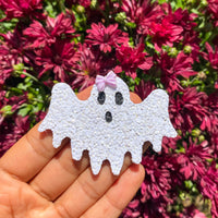 Sparkly glitter ghost clips, perfect for Halloween!