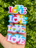 Beautiful rainbow LOVE snap clips!