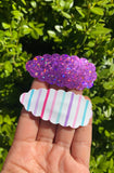 Fun colourful prints or glitter scalloped snap clips!