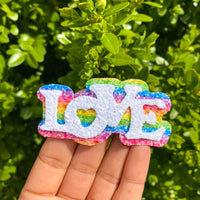 Beautiful rainbow LOVE snap clips!