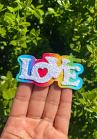 Beautiful rainbow LOVE snap clips!