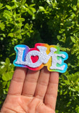 Beautiful rainbow LOVE snap clips!