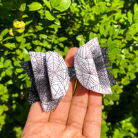 Spooky spider web bows!