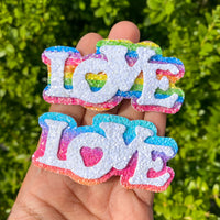 Beautiful rainbow LOVE snap clips!