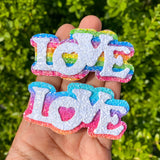 Beautiful rainbow LOVE snap clips!