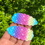 Beautiful mermaid scale or sparkly glitter snap clips!