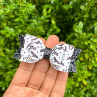 Boo print bows and bat bows!