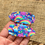 Adorable rainbow snap clips!