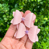 Super sparkly pigtail bows with gorgeous starfish appliqués!