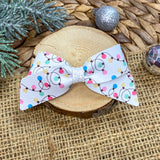 Adorable bright pastel Christmas light bows, perfect for Christmas!