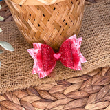 Adorable pink and red heart and rainbow bows, perfect for Valentine's Day!
