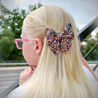 Gorgeous faux floral embroidery bows in perfect colours for fall