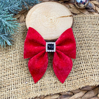 Gorgeous velvet Santa buckle sailor bows, perfect for Christmas!