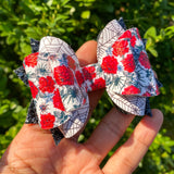 Spooky floral spider and spider web bows!