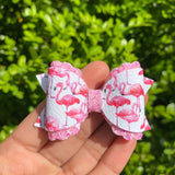 Gorgeous flamingo print bows, perfect for summer!