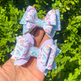 Beautiful seashell print bows!