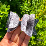 Spooky spider web bows!