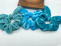 Super soft velvet bunny ear scrunchies in pretty pastel shades!