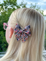 Gorgeous faux floral embroidery bows in perfect colours for fall