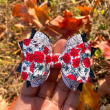 Spooky floral spider and spider web bows!