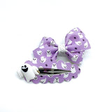 Frightfully adorable purple and white ghost bows!