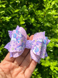 Adorable purple unicorn Everley bows!