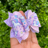 Adorable purple unicorn Everley bows!