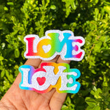 Beautiful rainbow LOVE snap clips!