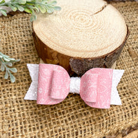 Pretty pink and white bunny bows