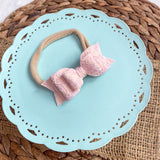Gorgeous and elegant pastel glitter lace bows!