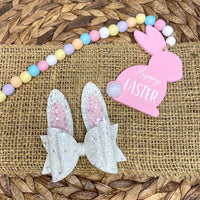 Adorable glitter stacked bunny ear bows!