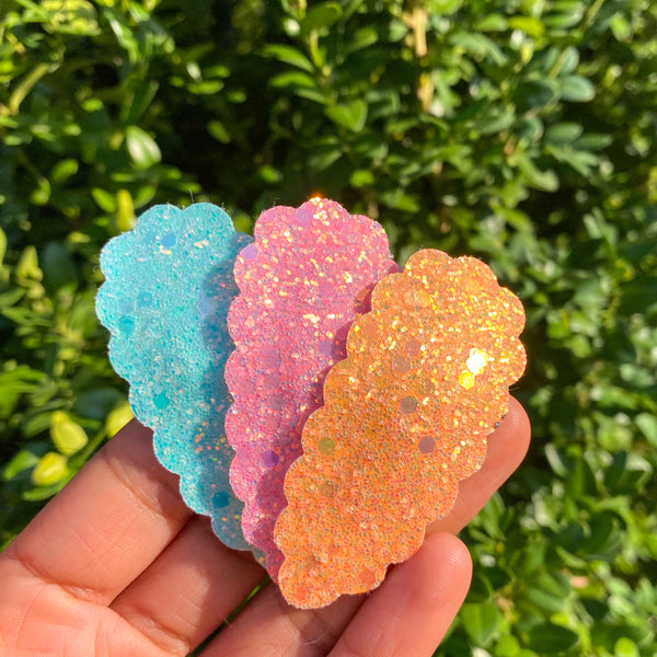 Glow in the dark glitter snap clips!