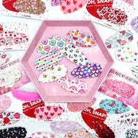 Adorable snap clips with cute "Oh Snap" Valentine's Day card!