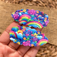 Adorable rainbow snap clips!
