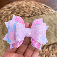 Gorgeous pink, purple and blue butterfly bows!