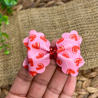 Sweet heart lollipop print bows!