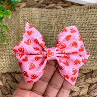 Sweet heart lollipop print bows!