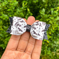 Boo print bows and bat bows!