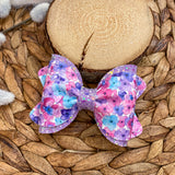 Gorgeous purple, pink and blue watercolour floral bows!