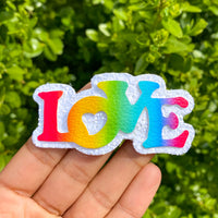 Beautiful rainbow LOVE snap clips!