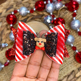 Adorable Christmas bows with reindeer embellishments!