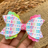 Beautiful rainbow big sister or little sister bows!