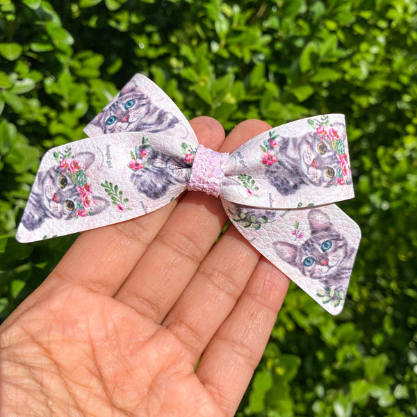 Gorgeous kitten print Lucy bows!