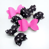 Adorable tiny pigtail bows!