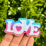 Beautiful rainbow LOVE snap clips!