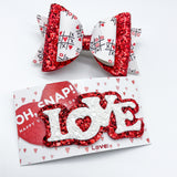 Adorable snap clips with cute "Oh Snap" Valentine's Day card!