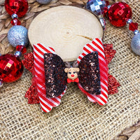 Adorable Christmas bows with reindeer embellishments!